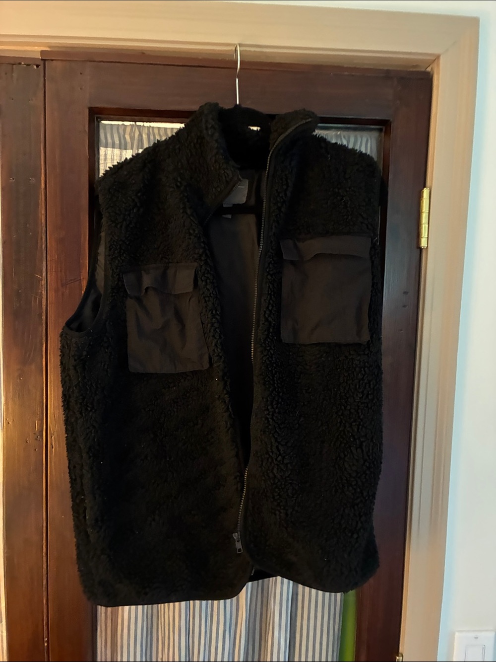 ASOS Black Sherpa Utility Vest